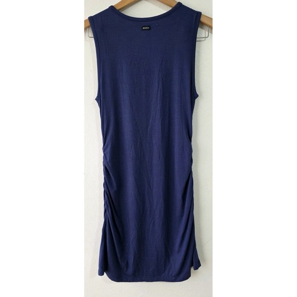 RVCA x Camille Rowe Women Sleeveless Mini Dress Sz S Navy Blue‎ Surf Beach NEW - Picture 4 of 6